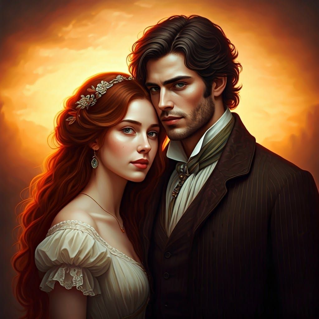 Elegant Couple Portrait in Renaissance Style