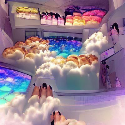 Ethereal Golden Cloudscape at Sunset