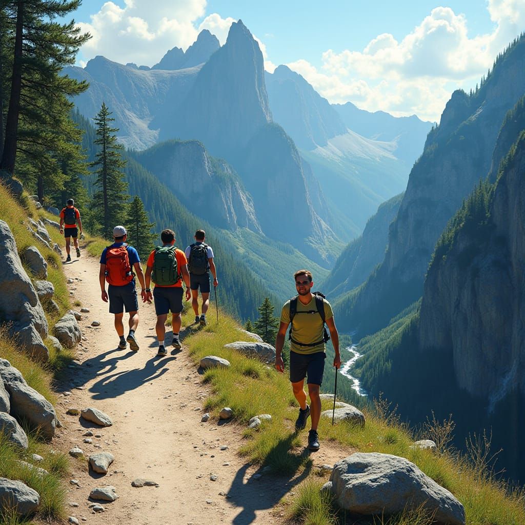 Students Clean GR20 Trail in Romantic Landscape Style