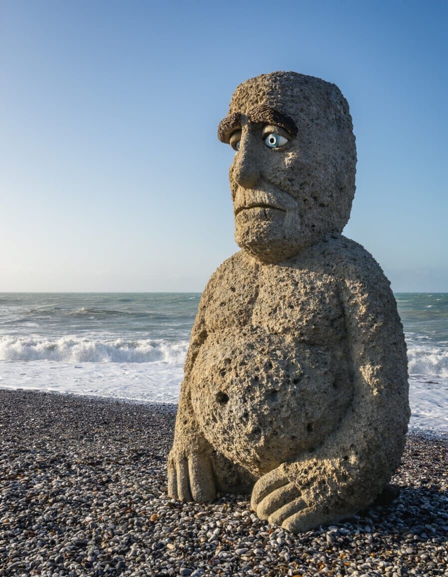 Stoneman on the Sun-Kissed Schist