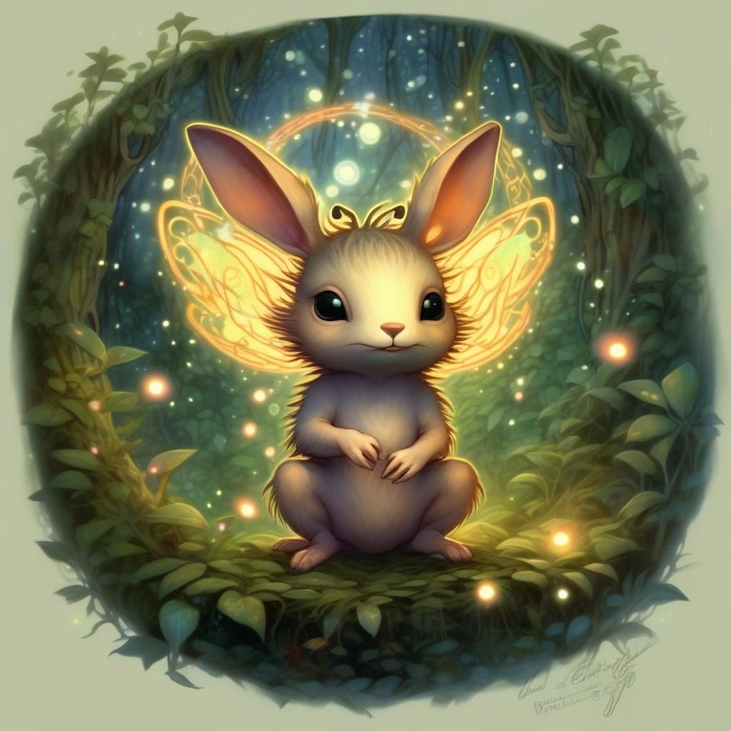 Mystical Shapeshifting Pooka in Dreamlike Forest