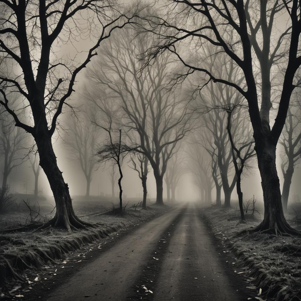 Melancholy Scene of Solitude in Atmospheric Style