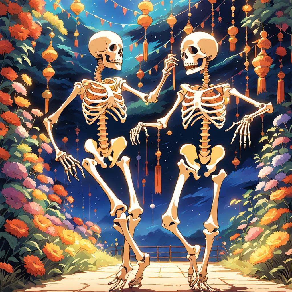 Dancing Skeletons: Anime Key Visual
