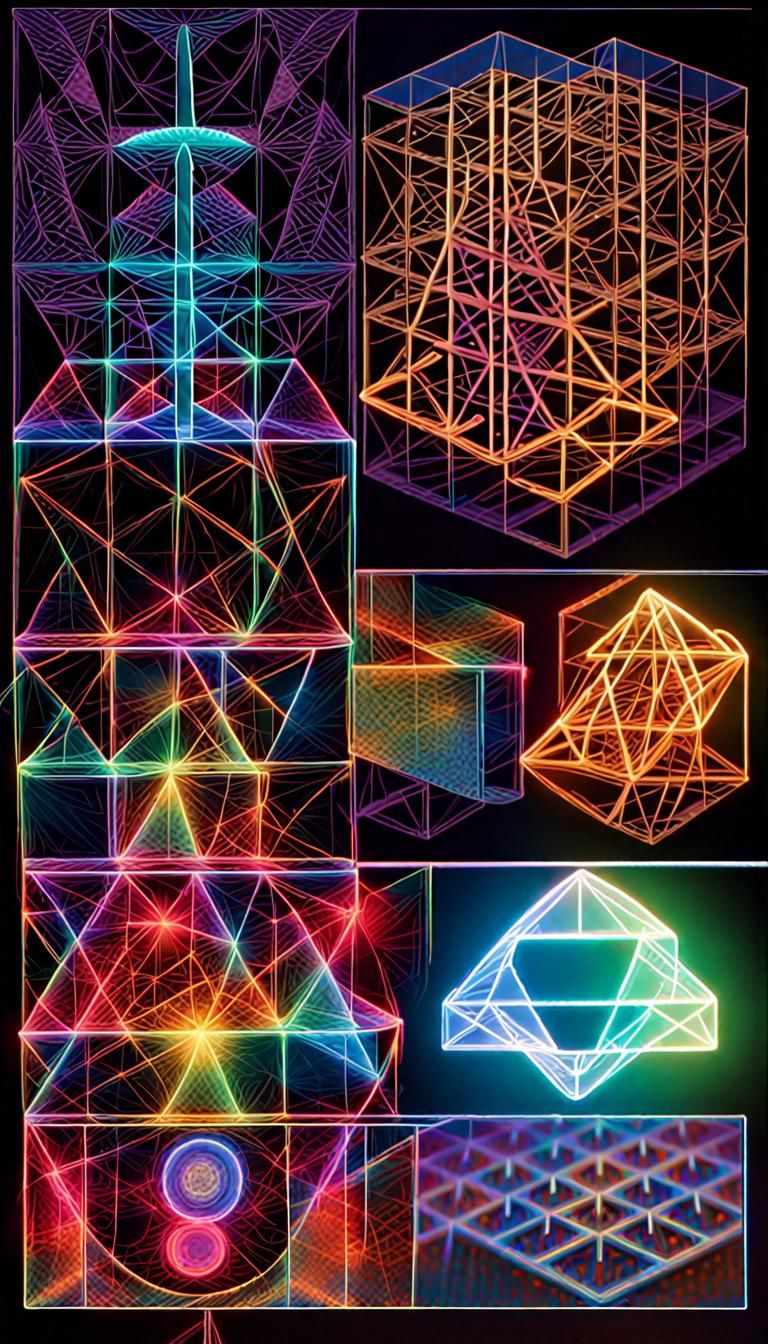 Sacred Geometry: Quantum Dimensions in Neon 3D