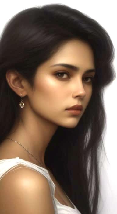 Romantic Fantasy Portrait in the Style of Louise Royo