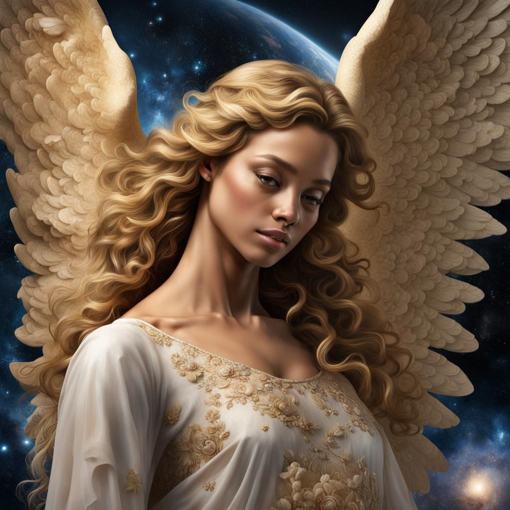 Puzzle-Piece Angel in Hyperrealistic 32K HDR