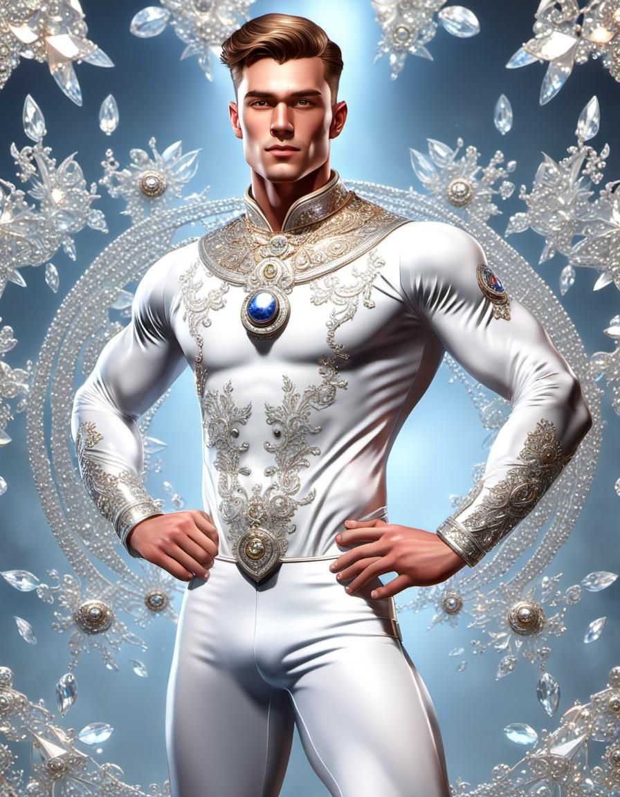 Crystal Sailor Warrior in Photorealistic Style