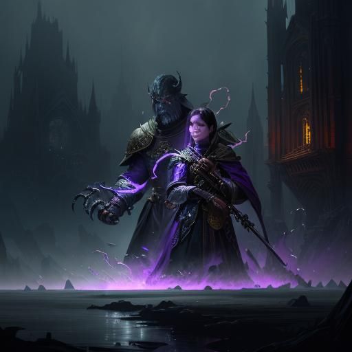 Master and Apprentice Dark Fantasy Concept Art