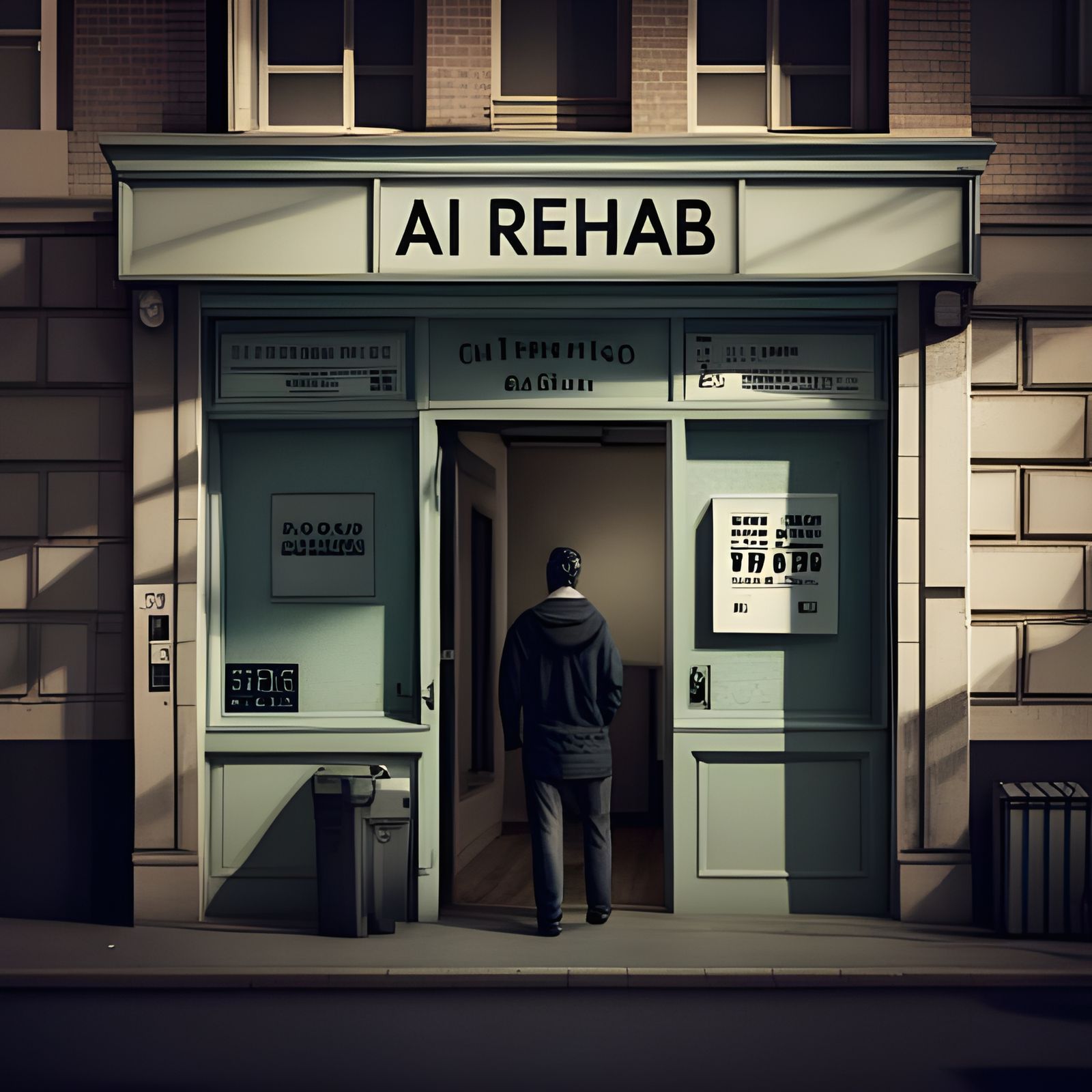 AI Rehab Clinic: Dark Fantasy Digital Art