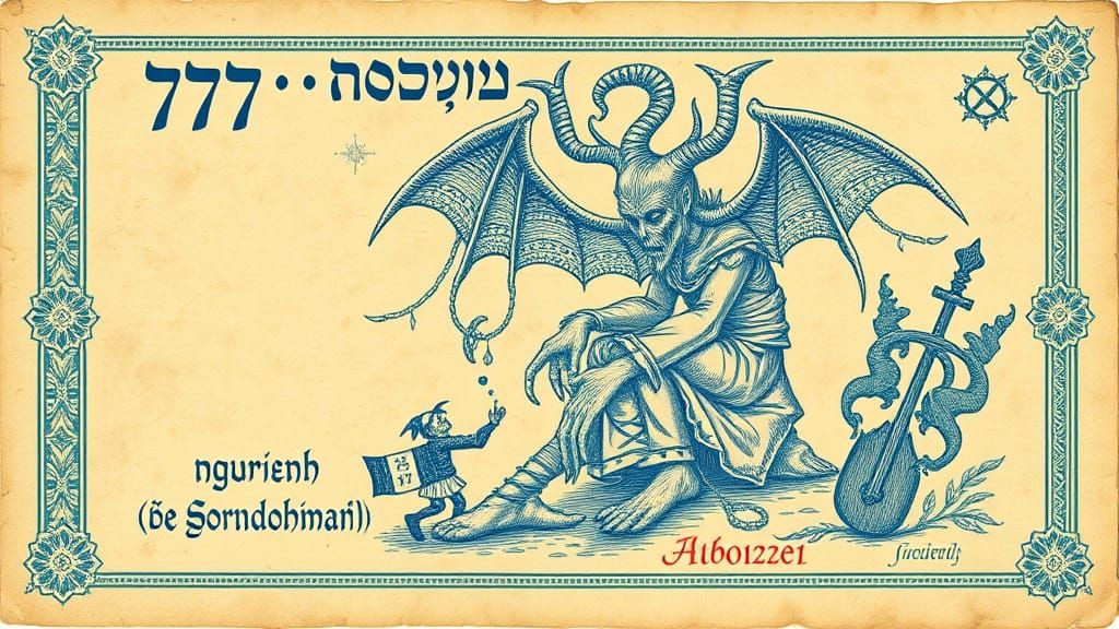 Mystical Banknote with Escher and Giger Influences