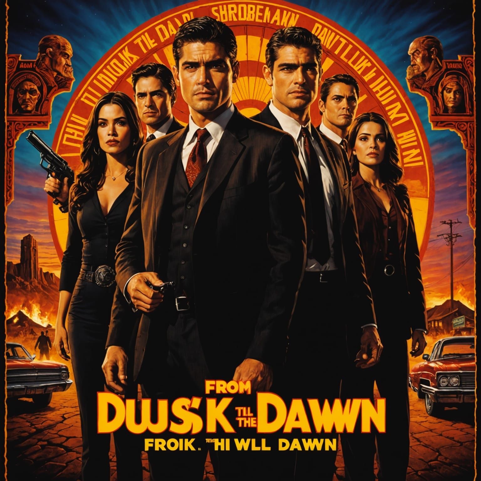 Surreal Dusk Till Dawn Landscape