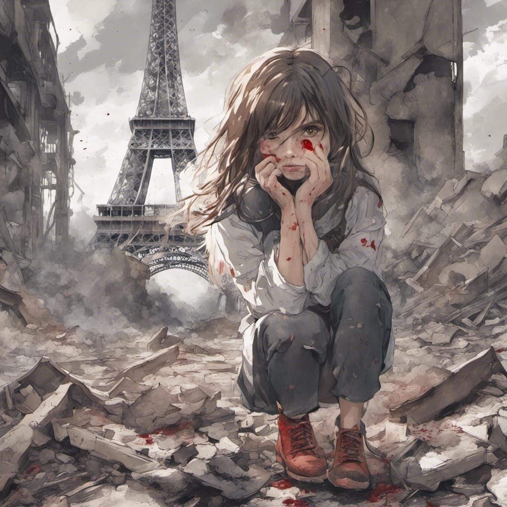 Apocalyptic Paris: Girl in Ruins