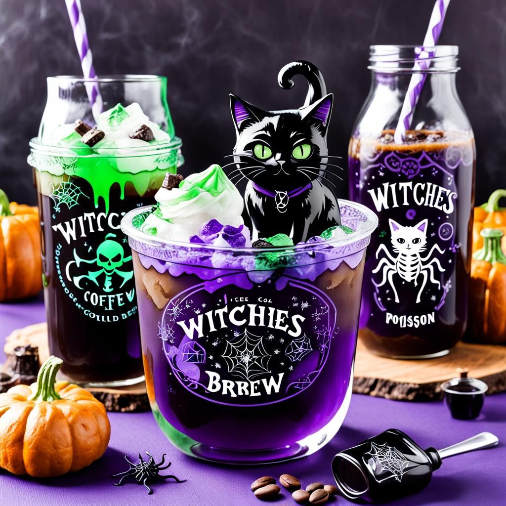 Witches Cold Brew: Airbrushed Watercolor Fantasy