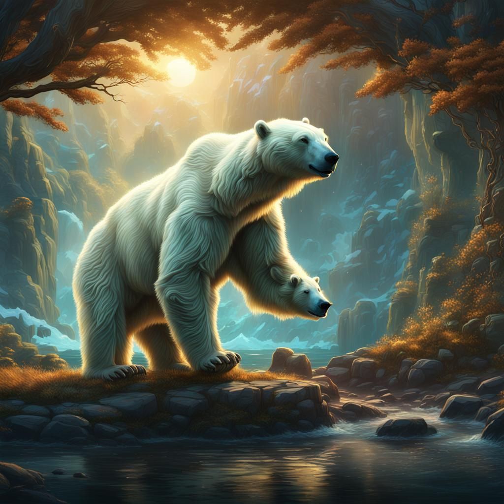 Polar Bear Dancing a Celtic Jig
