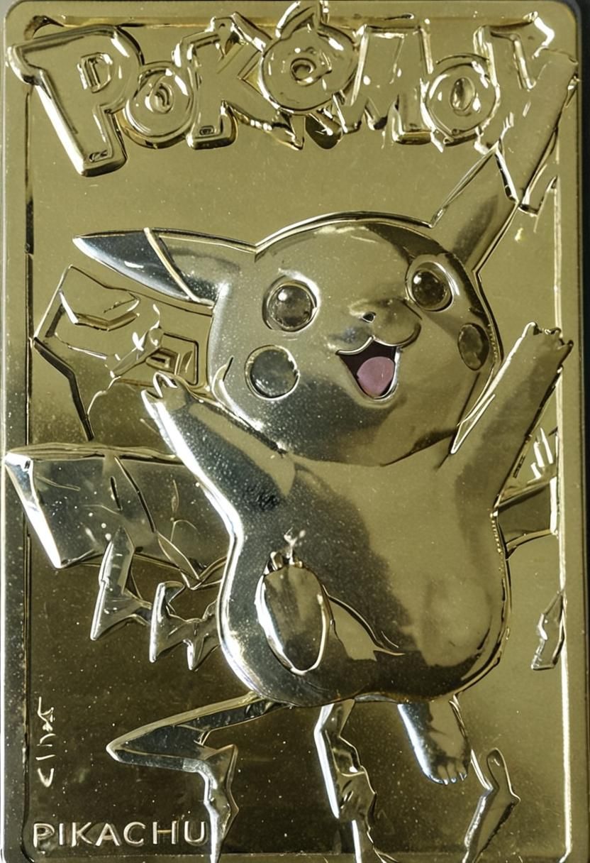 24kt Gold Pikachu Pokémon Card in Elemental Greatness