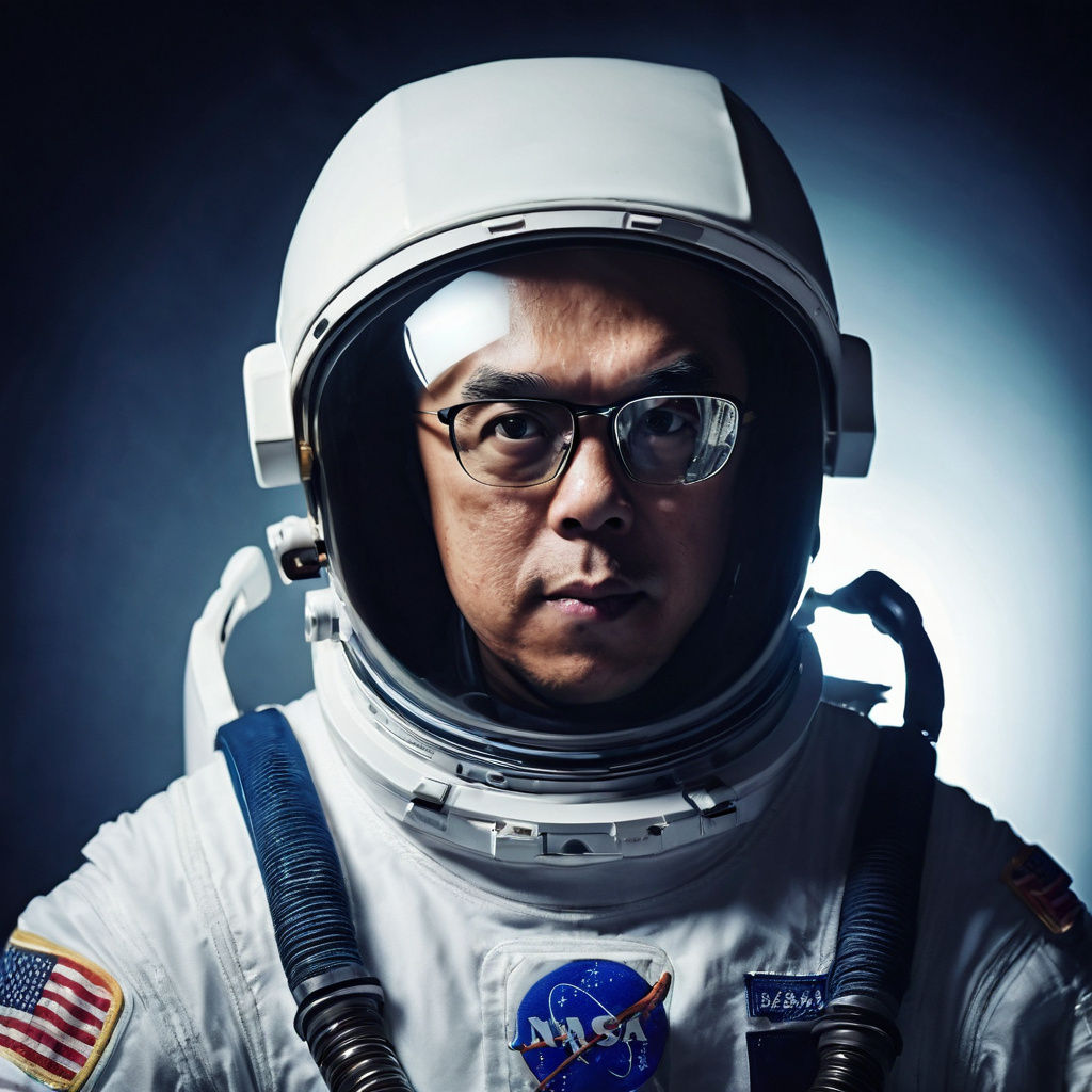 Nasa Astronaut in Professional Studio Lighting