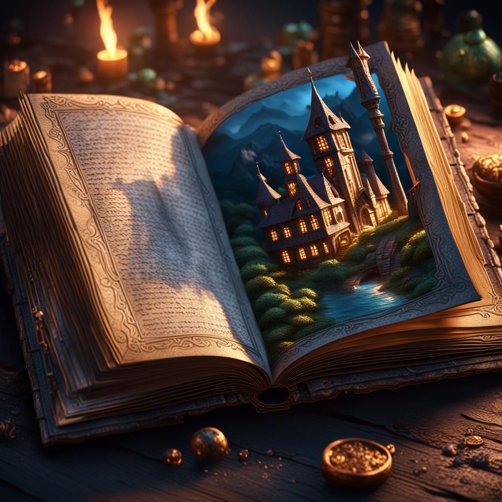 Animated Tale Unfolds From Open Book