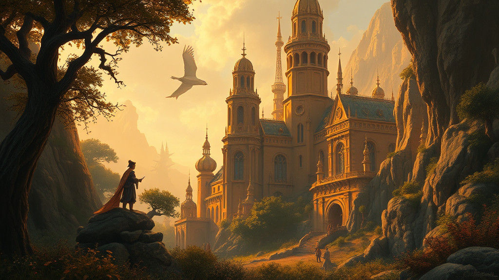 Lush Fantasy Landscape in the Style of Old Masters