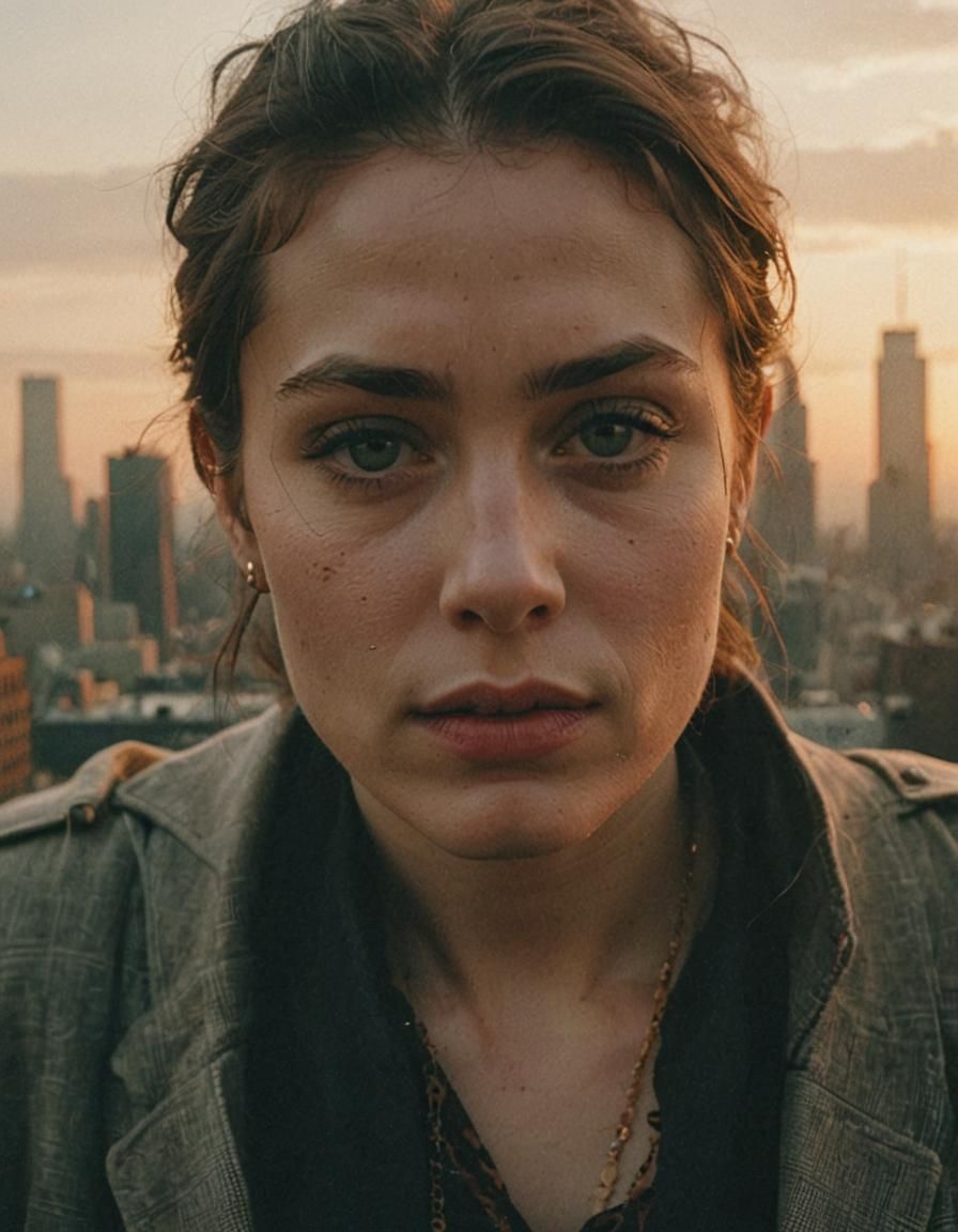 bbno$ Rooftop Film Still in Cinematic Lighting