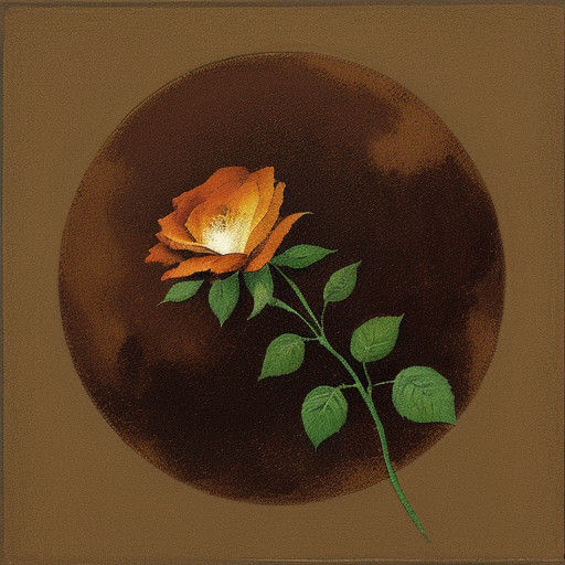 Surreal Brown Rose Blooms in Earth Tones