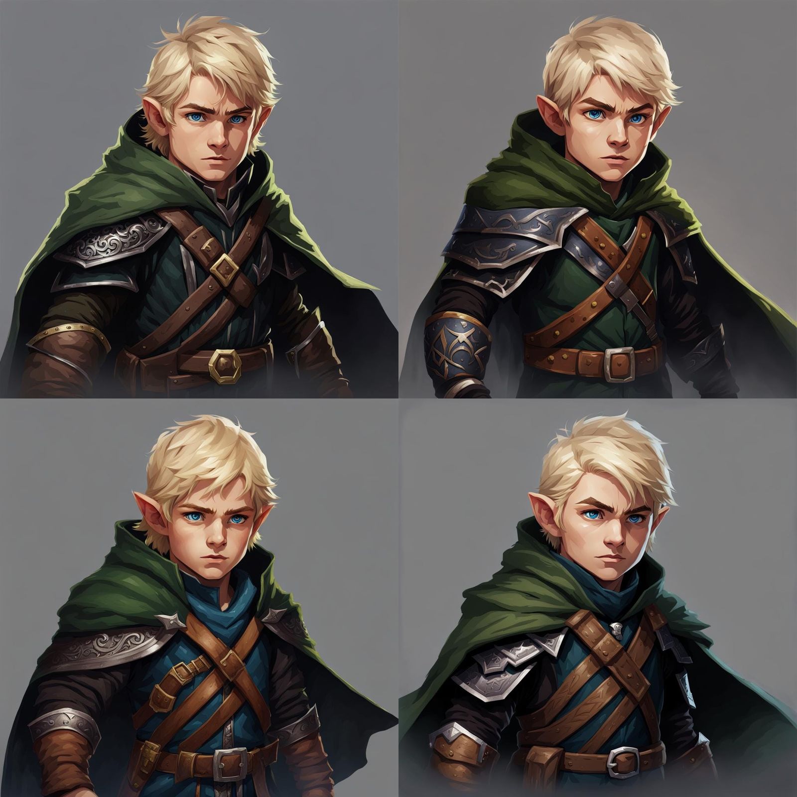 Halfling Ranger with Black Cloak and Scar