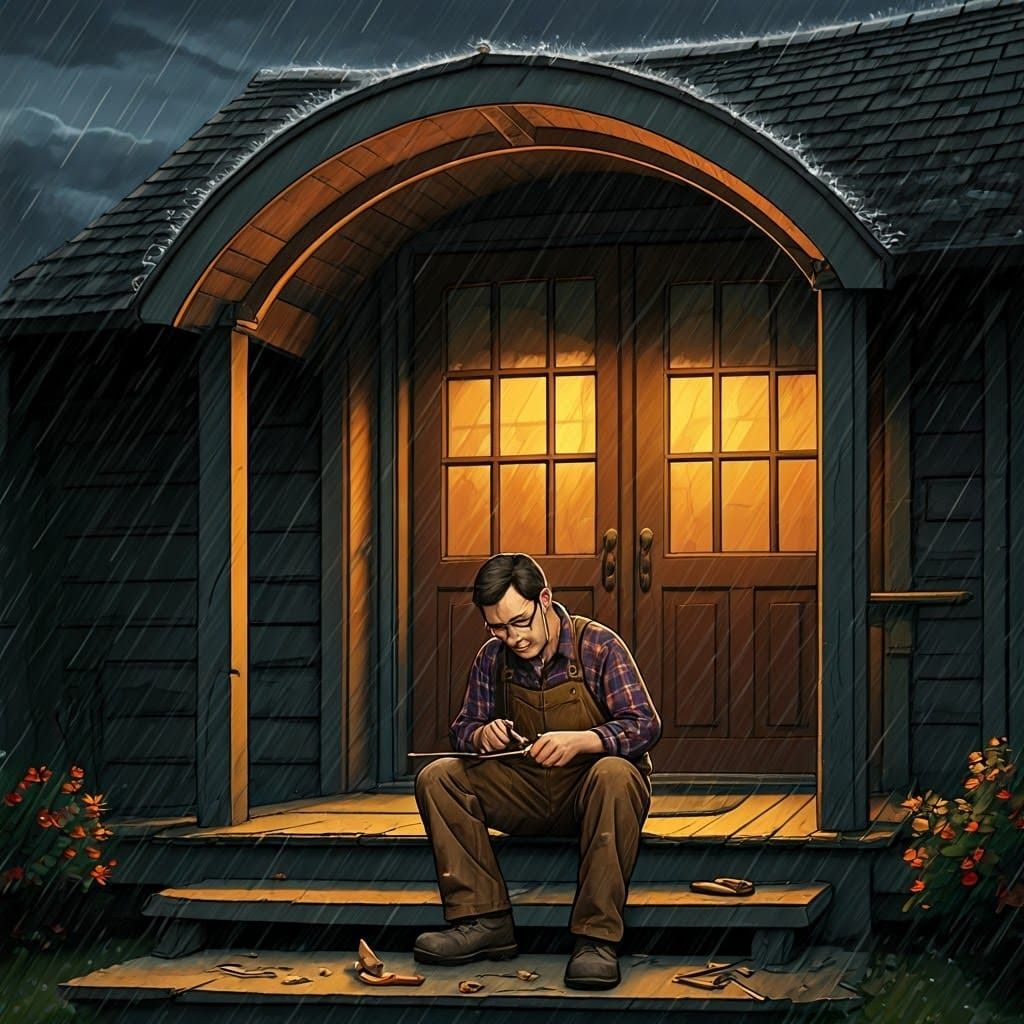 Cozy Rainy Day Carving: Rockwell Style