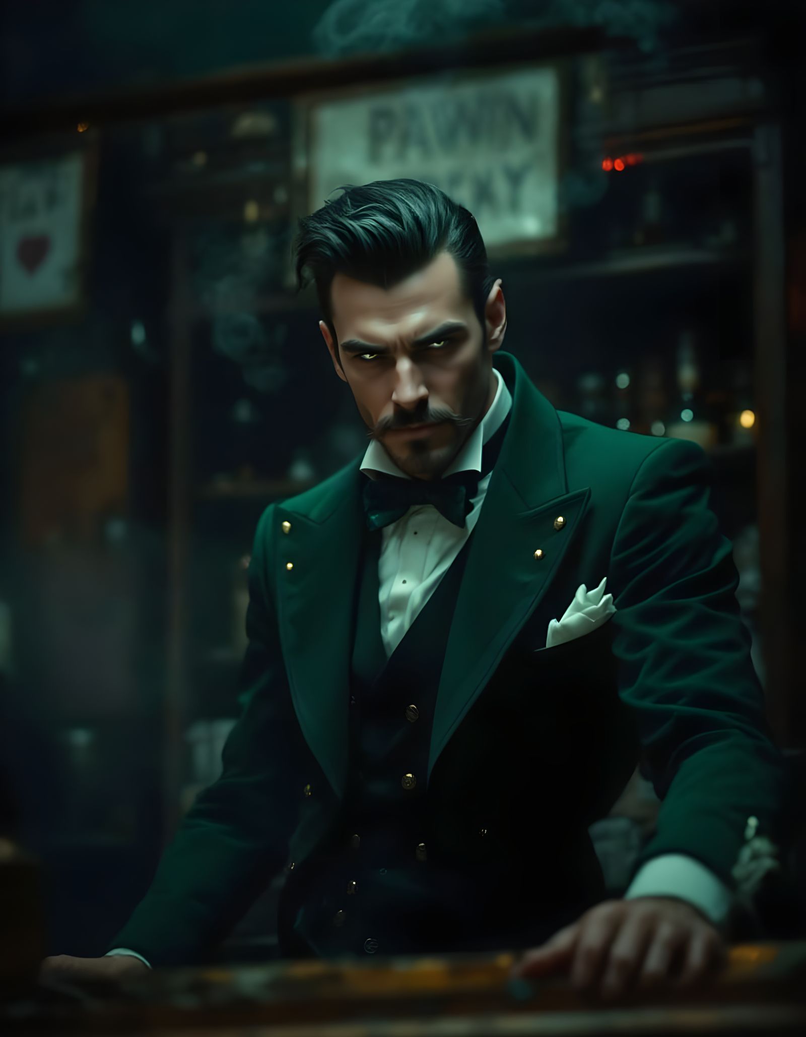 Steampunk Hunk in Dark Pawn Shop