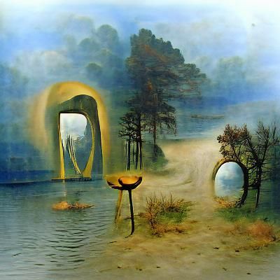 Surreal Forest Portal to Another Dimension