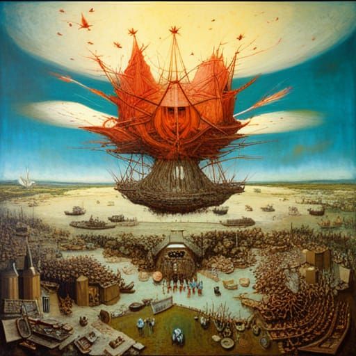 World War 3 in the Style of Bosch