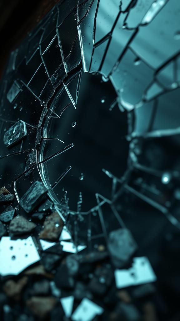 Eerie Reflections: A Broken Mirror's Tale of Bad Luck