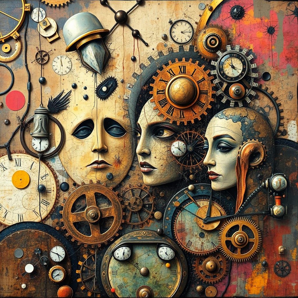 Surreal Steampunk Metropolis Unfolds