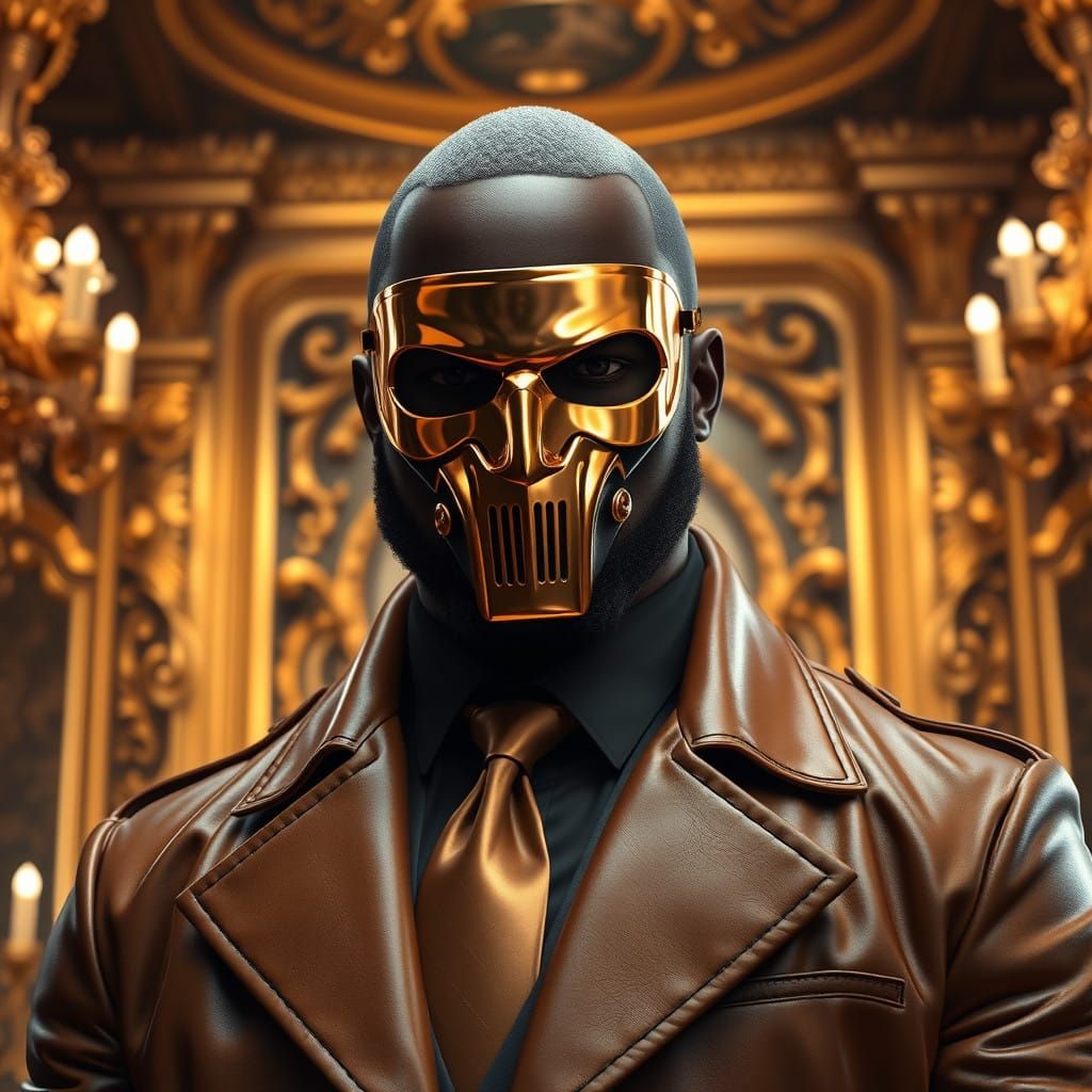 Regal Golden Primate in Opulent Luxury Setting