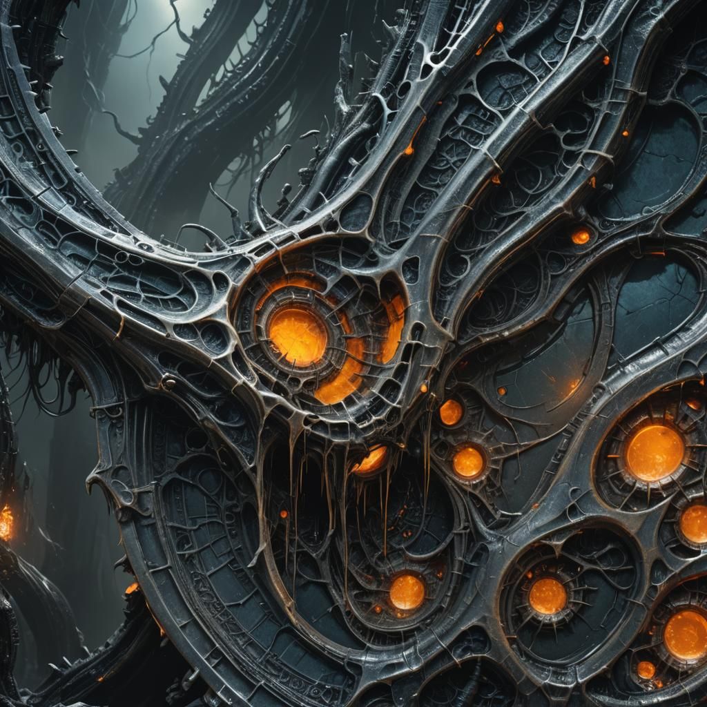 Ichor Plate on Misty Altar in High-Fantasy Style