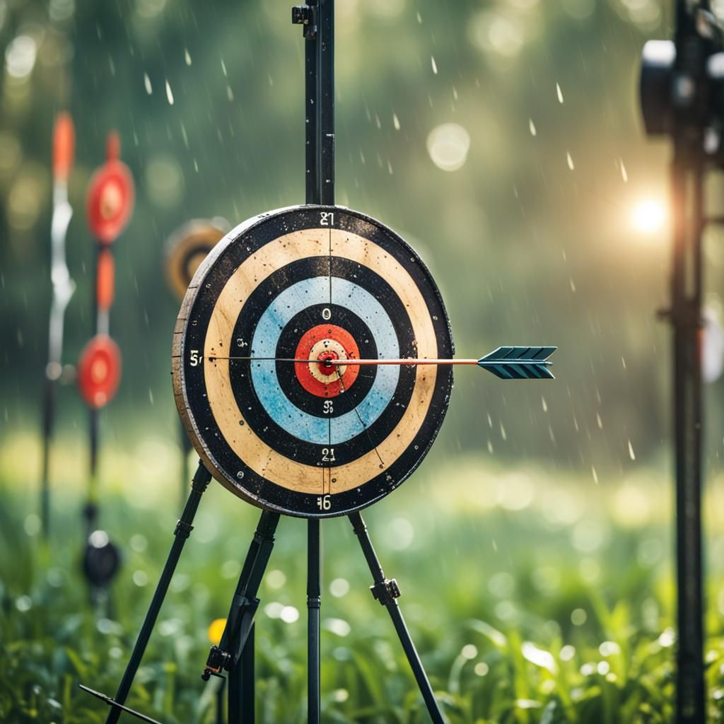 Arrow Hits Target in Distance: Professional Photography