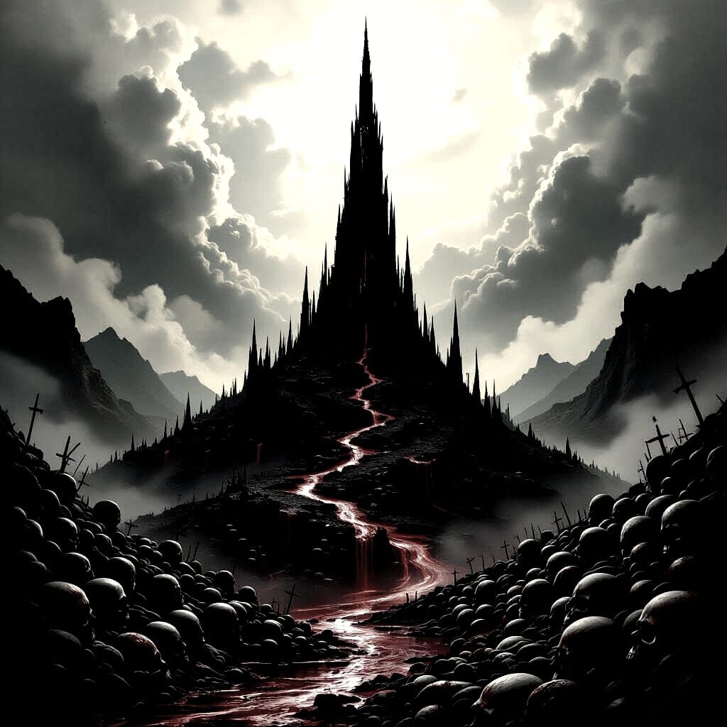Seven Hills of Sacrifice: A Dark Fantasy Scene