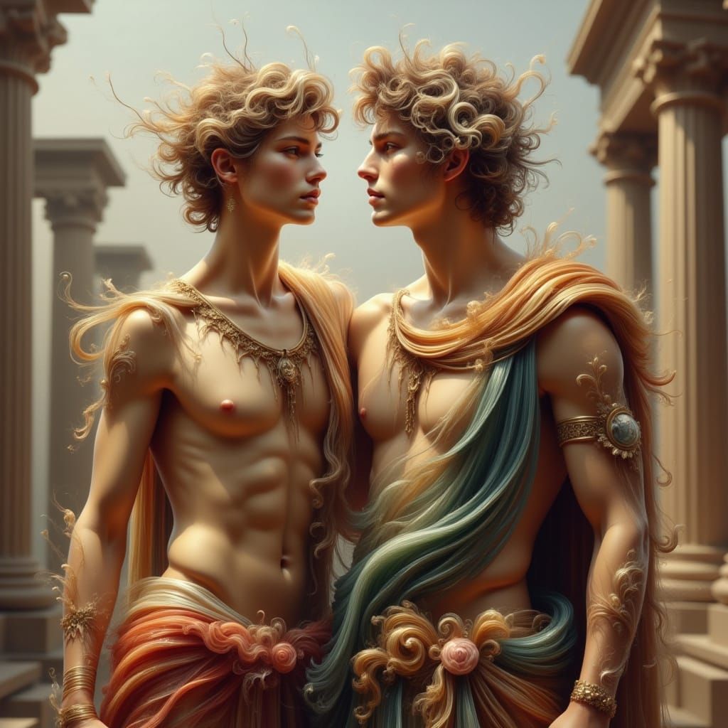 Achilles and Patroclus as Immortal Live Statues