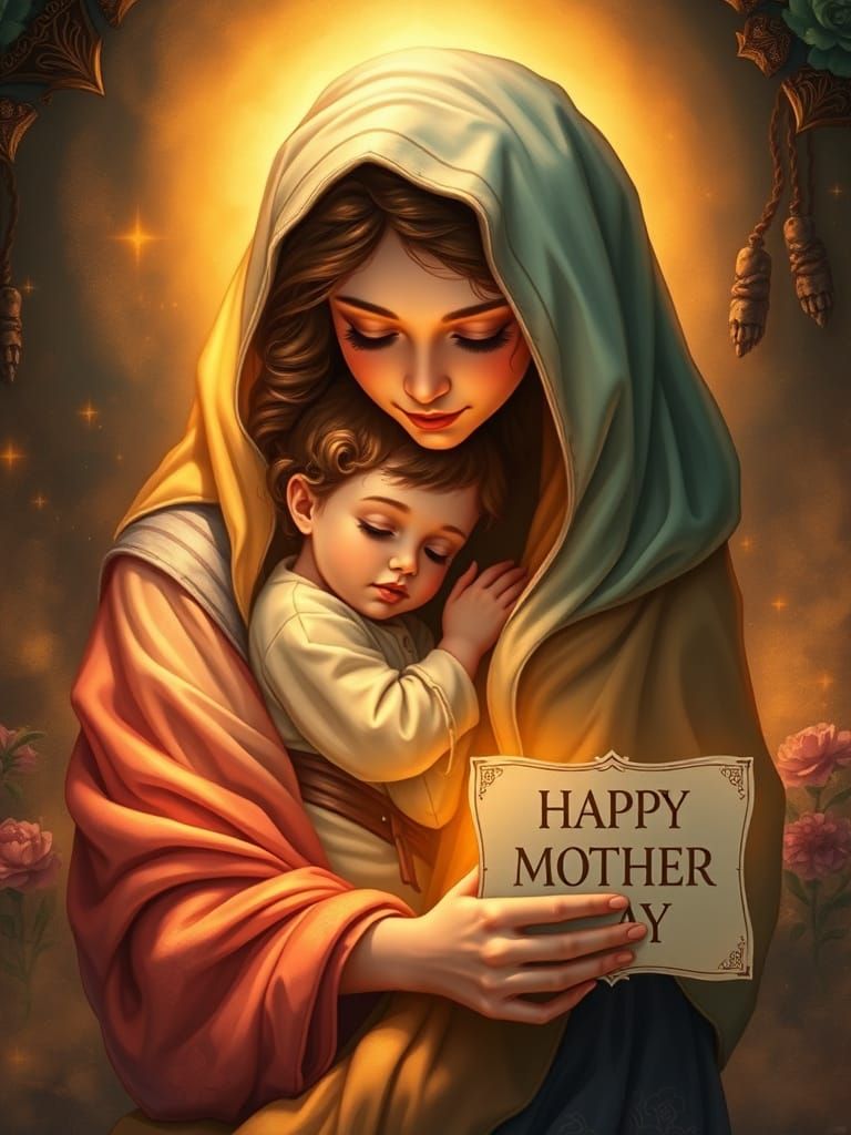 Motherly Love in Whimsical Art