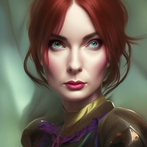 Dark Fantasy Portrait of Woman in Digital Art Style