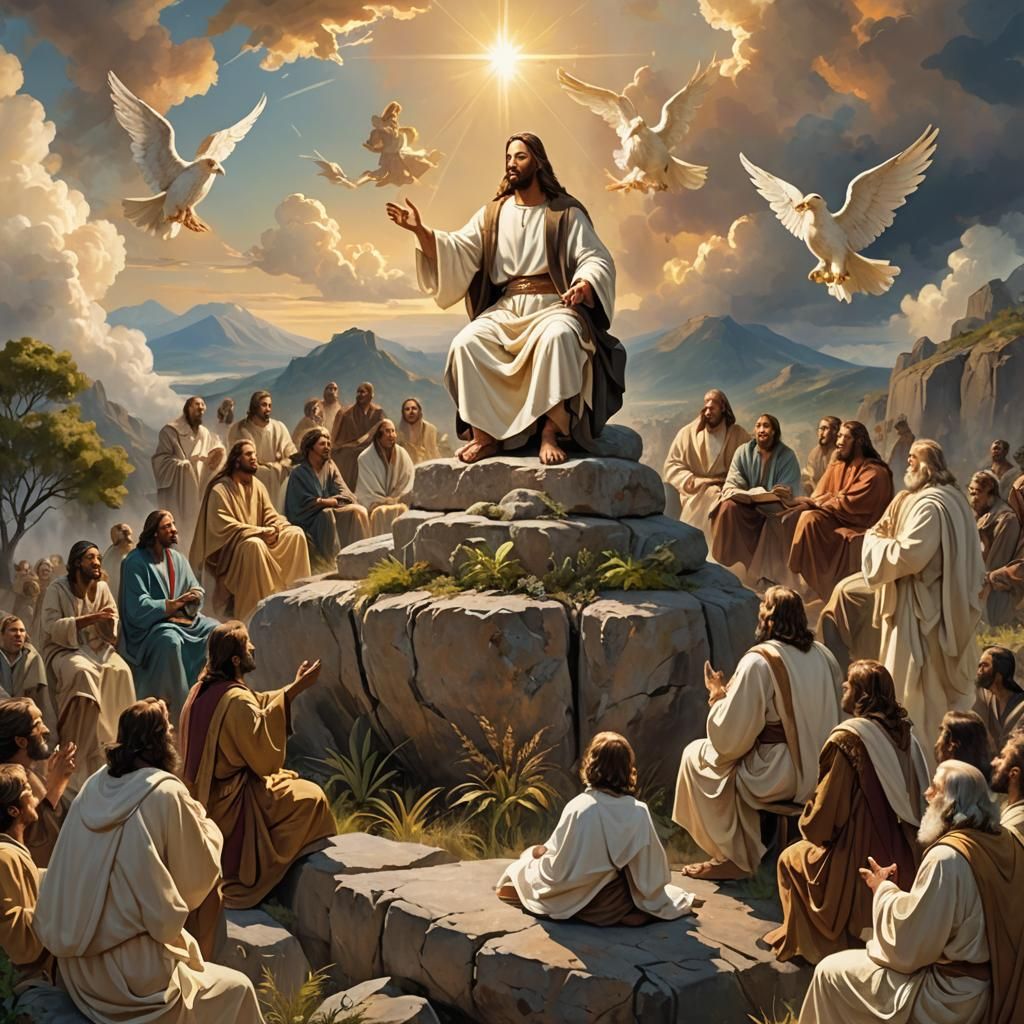 Jesus Christ Teaching Bible: Biblical Concept Art