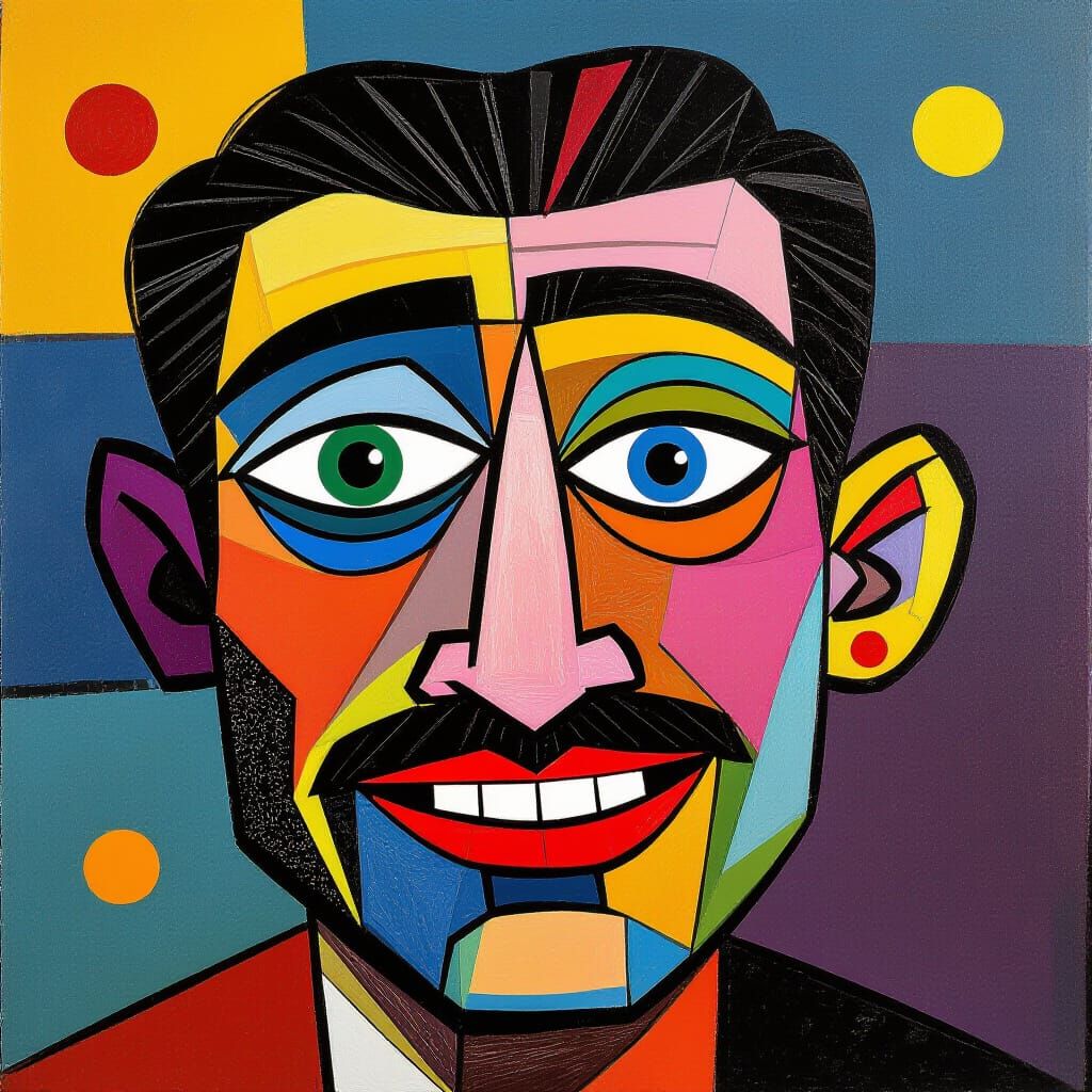 Expressive Felt Faces Displaying Joy and Sadness