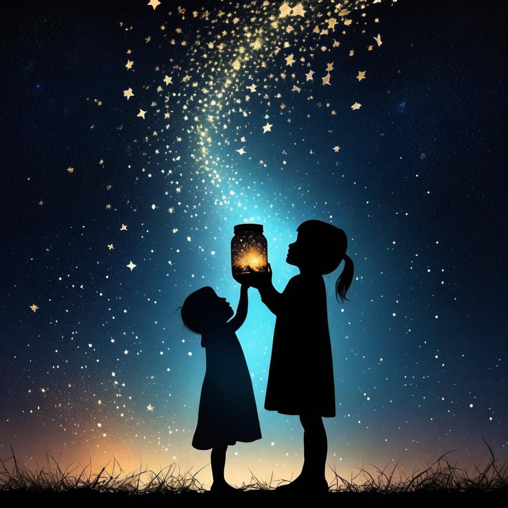 Fantasy Starscape: Toddler Captures Glowing Stars
