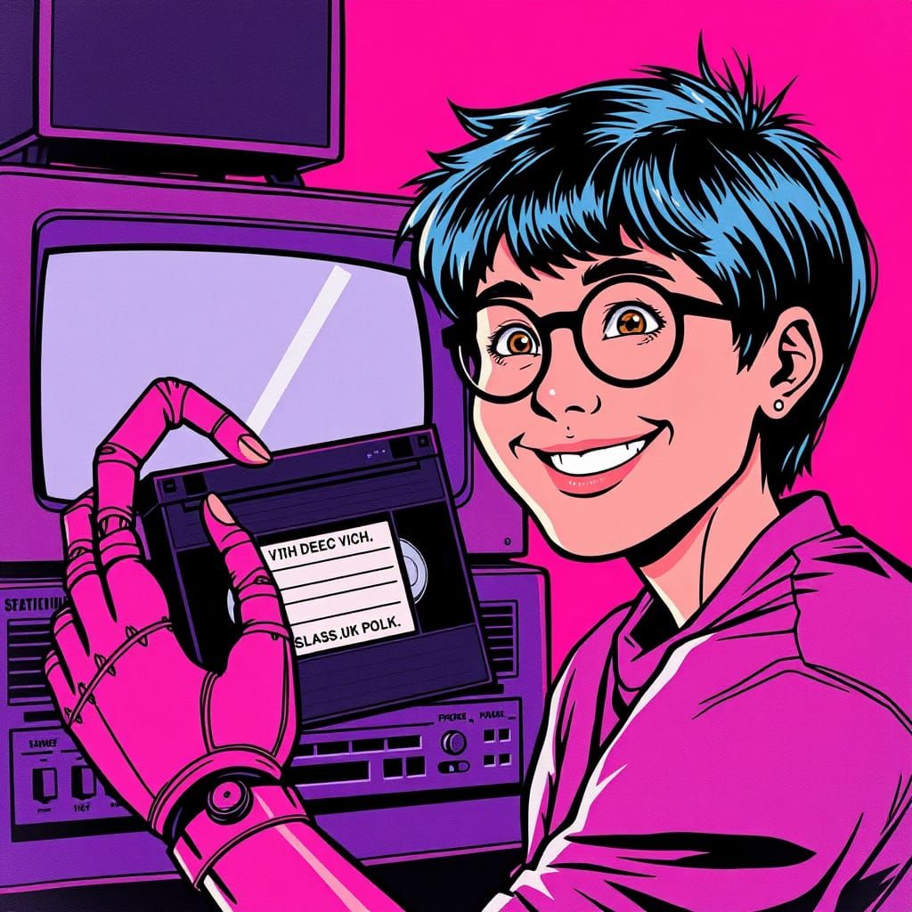 Retro Sci-Fi Horror in 80s Comic Book Style