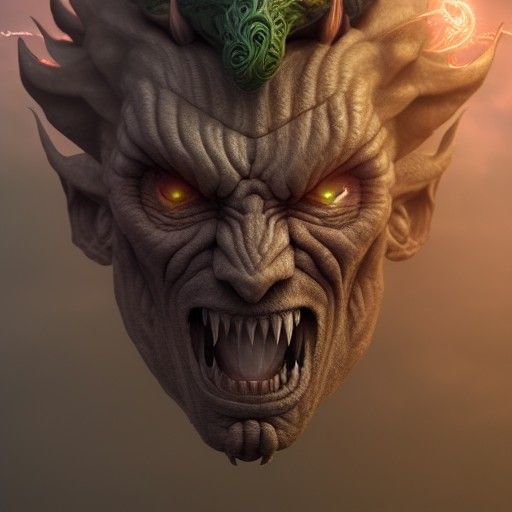 Hyperrealistic Elemental Portrait in Biopunk Style