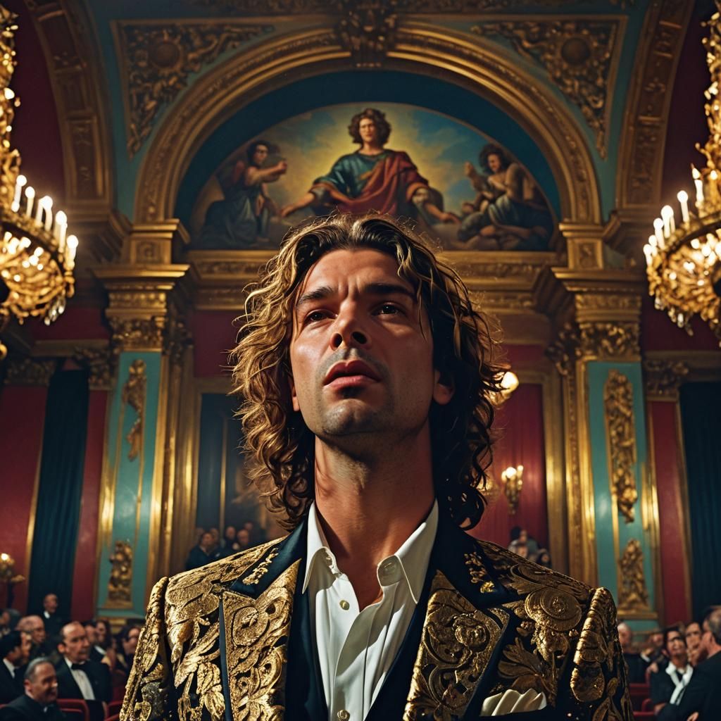 Michael Hutchence Sings in Neoclassical Auditorium