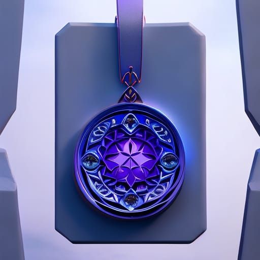 Detailed Pentacles in Blue and Purple Tones