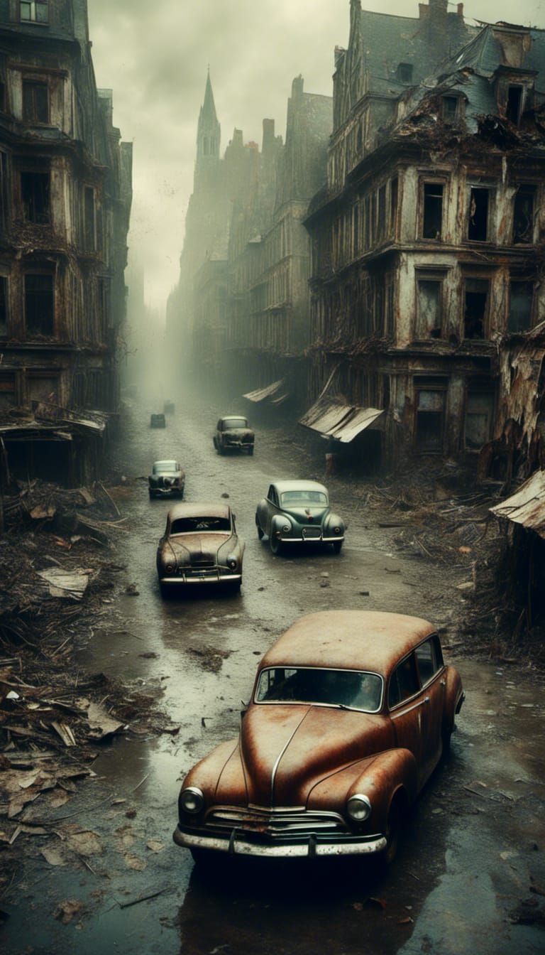 Retro Rivals Speed Through Urban Streets