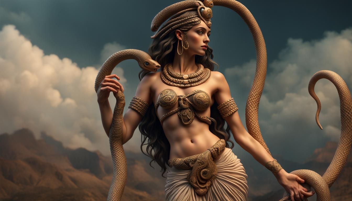 "Minoan snake goddess figurine"