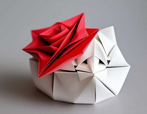 Cheshire Cat in Origami Mandala Portrait