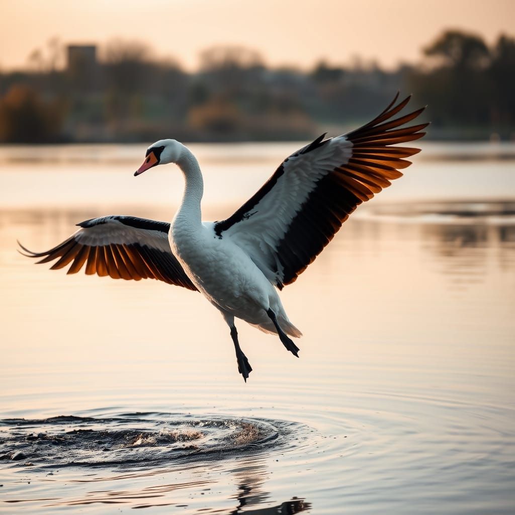 Elegant Morning Flight in Checker Pattern