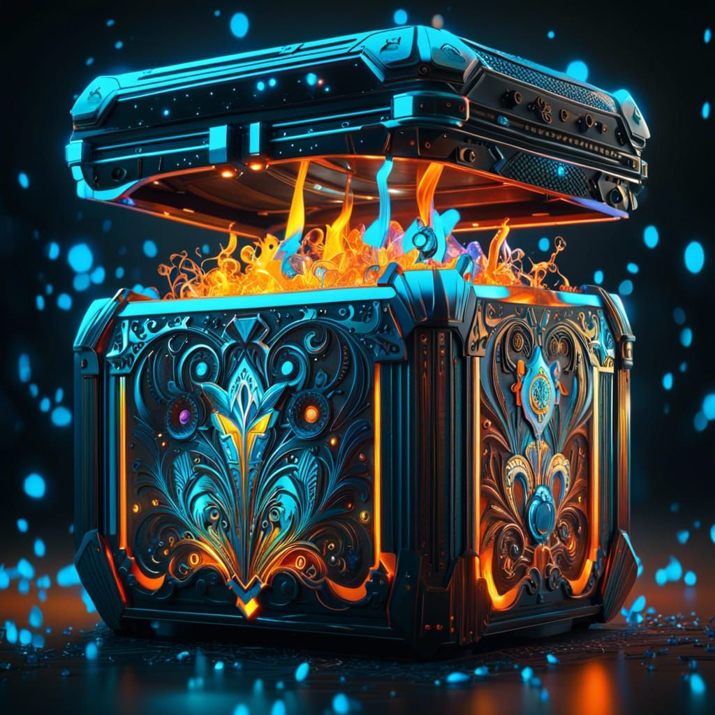 Magical Music Box in Graffiti Art Style